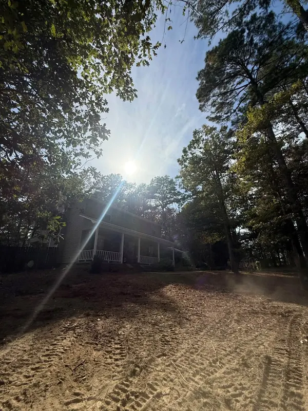 Raked and graded ground in the late-day sun after brush and trees were cleared